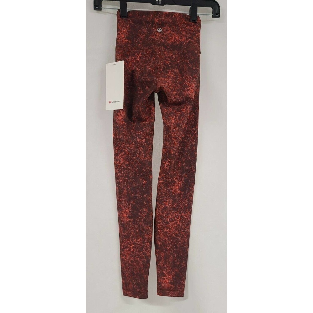 NWT Lululemon Wunder Train High Rise Tight 28" In Denim Wash Print Size 0 - Picture 4 of 12